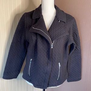 Isaac mizrahi live black moto jacket size medium